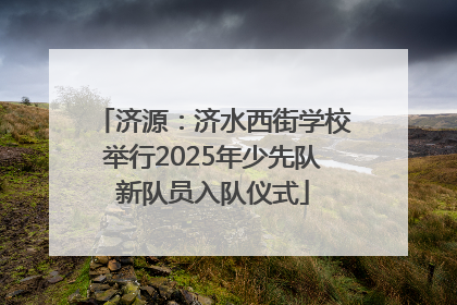 济源：济水西街学校举行2025年少先队新队员入队仪式