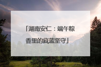 湖南安仁：端午粽香里的藏蓝坚守