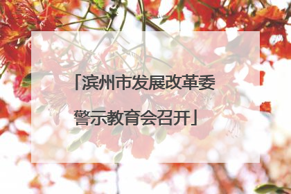 滨州市发展改革委警示教育会召开