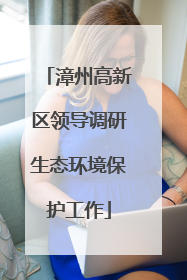 漳州高新区领导调研生态环境保护工作