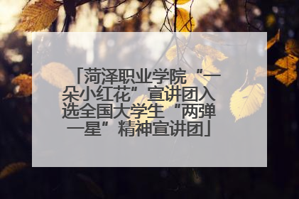 菏泽职业学院“一朵小红花”宣讲团入选全国大学生“两弹一星”精神宣讲团