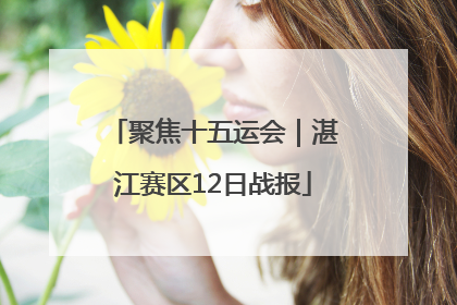 聚焦十五运会｜湛江赛区12日战报