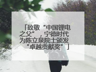 致敬“中国锂电之父”，宁德时代为陈立泉院士颁发“卓越贡献奖”