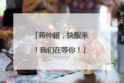 蒋仲超，快醒来！我们在等你！