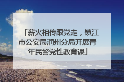 薪火相传跟党走，镇江市公安局润州分局开展青年民警党性教育课