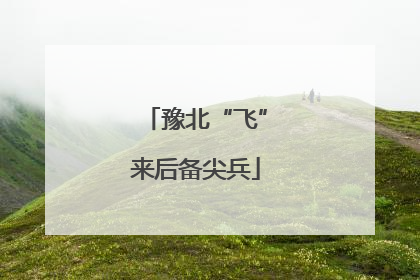 豫北“飞”来后备尖兵
