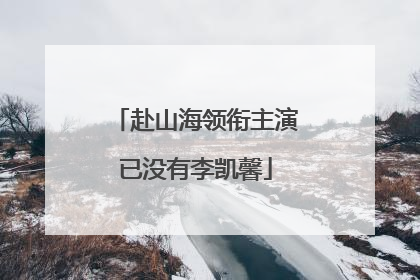 赴山海领衔主演已没有李凯馨
