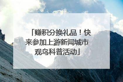 赚积分换礼品！快来参加上游新闻城市观鸟科普活动