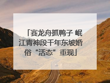 赛龙舟抓鸭子 岷江青神段千年东坡婚俗“活态”重现