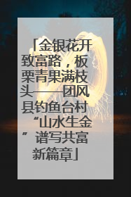 金银花开致富路，板栗青果满枝头——团风县钓鱼台村“山水生金”谱写共富新篇章