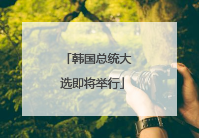 韩国总统大选即将举行