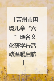 青州市困境儿童“六一”地名文化研学行活动温暖启航