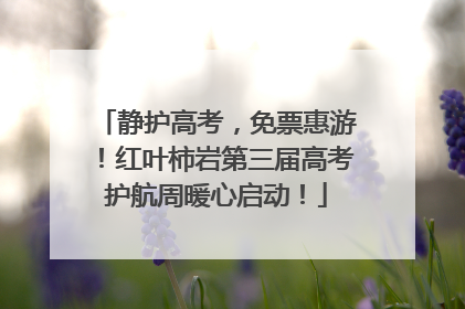 静护高考，免票惠游！红叶柿岩第三届高考护航周暖心启动！