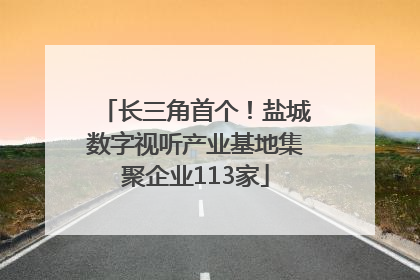 长三角首个！盐城数字视听产业基地集聚企业113家
