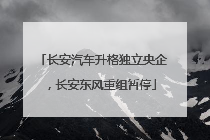 长安汽车升格独立央企，长安东风重组暂停