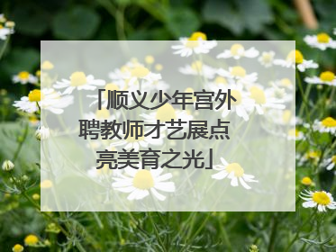 顺义少年宫外聘教师才艺展点亮美育之光