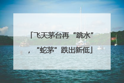 飞天茅台再“跳水”，“蛇茅”跌出新低