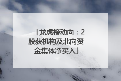龙虎榜动向：2股获机构及北向资金集体净买入