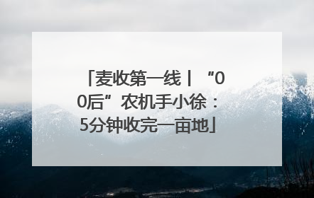麦收第一线丨“00后”农机手小徐：5分钟收完一亩地