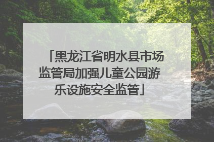 黑龙江省明水县市场监管局加强儿童公园游乐设施安全监管