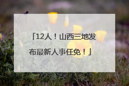 12人！山西三地发布最新人事任免！