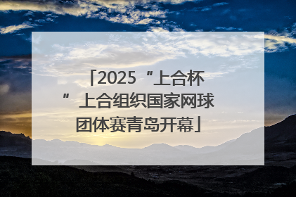 2025“上合杯”上合组织国家网球团体赛青岛开幕