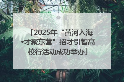 2025年“黄河入海•才聚东营”招才引智高校行活动成功举办