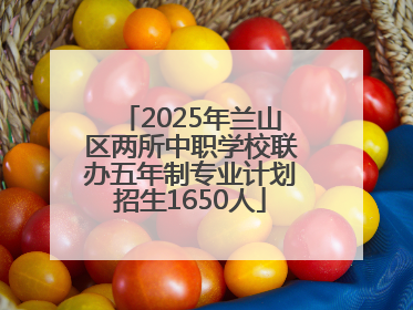 2025年兰山区两所中职学校联办五年制专业计划招生1650人