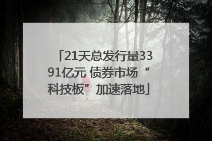 21天总发行量3391亿元 债券市场“科技板”加速落地