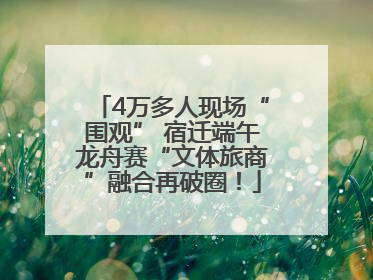 4万多人现场“围观” 宿迁端午龙舟赛“文体旅商”融合再破圈！
