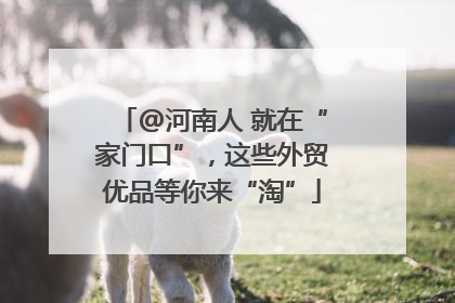 @河南人 就在“家门口”，这些外贸优品等你来“淘”